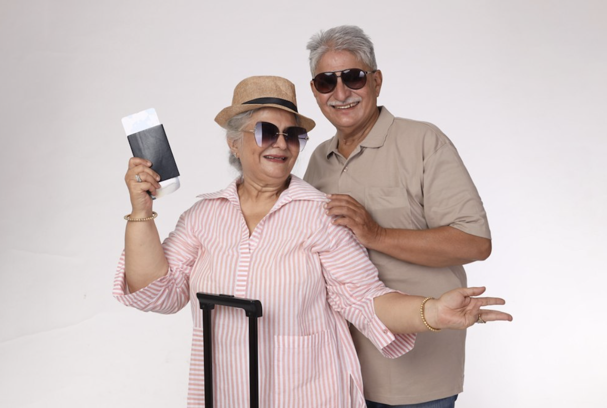 Bilde av et par som har bestilt seniorpakke